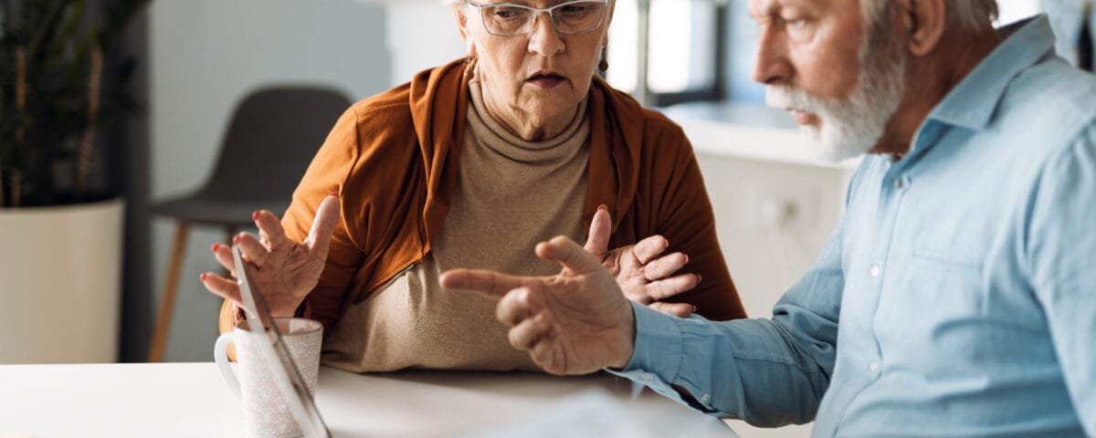 Anxious farming couple trying to use the Rural Payments website to claim CAP subsidies.