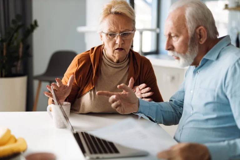 Anxious farming couple trying to use the Rural Payments website to claim CAP subsidies.