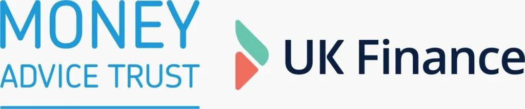 Money Advice Trust and UK Finance logos.